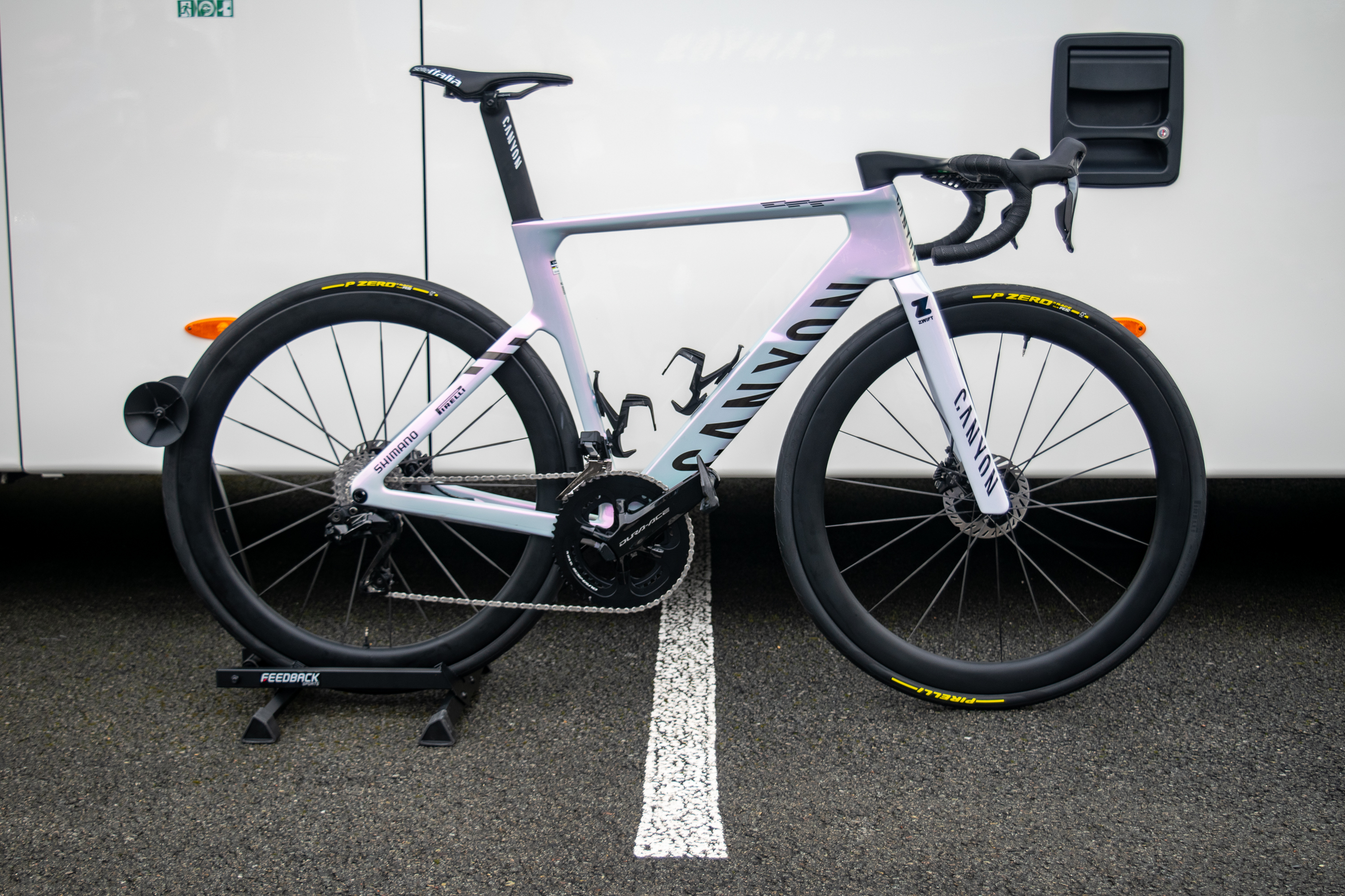 More new prototype Dura-Ace parts spotted on Jasper Philipsen's Canyon Endurace CFR for Paris-Roubaix 