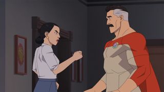 Debbie confronting Omni-Man