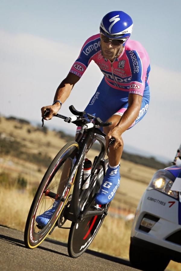 Michele Scarponi (Lampre-ISD) in action