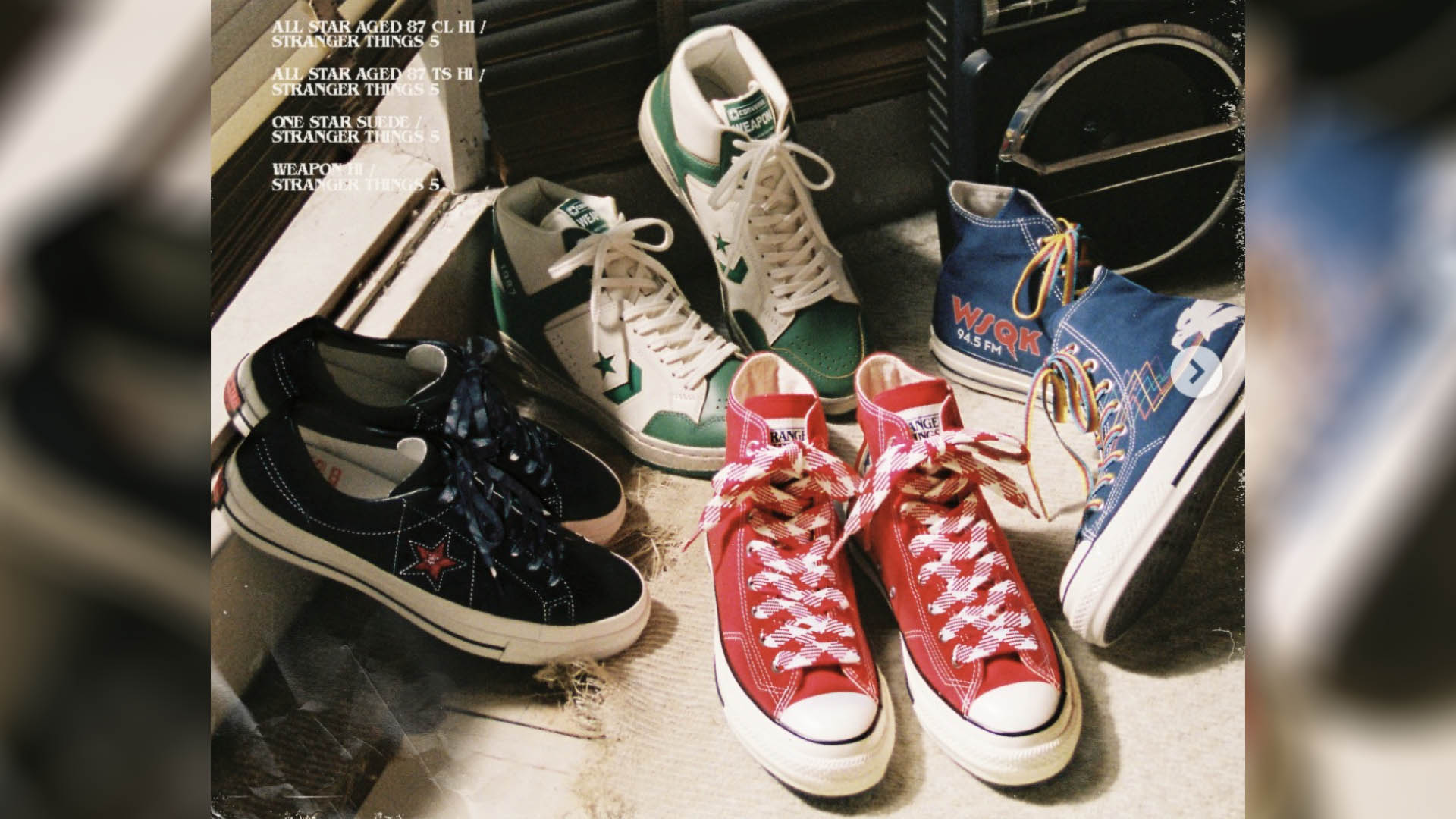 A photo of Converse Japan&#039;s Stranger Things shoe collection.