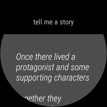 It can also tell stories.