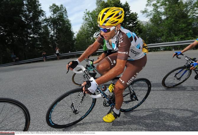 Jean Christophe Peraud, a former mountain biker, showed his strength in the mountains during stage 14.