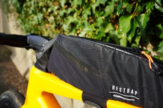 Restrap’s Race Top Tube Bag mounted on a gravel bike