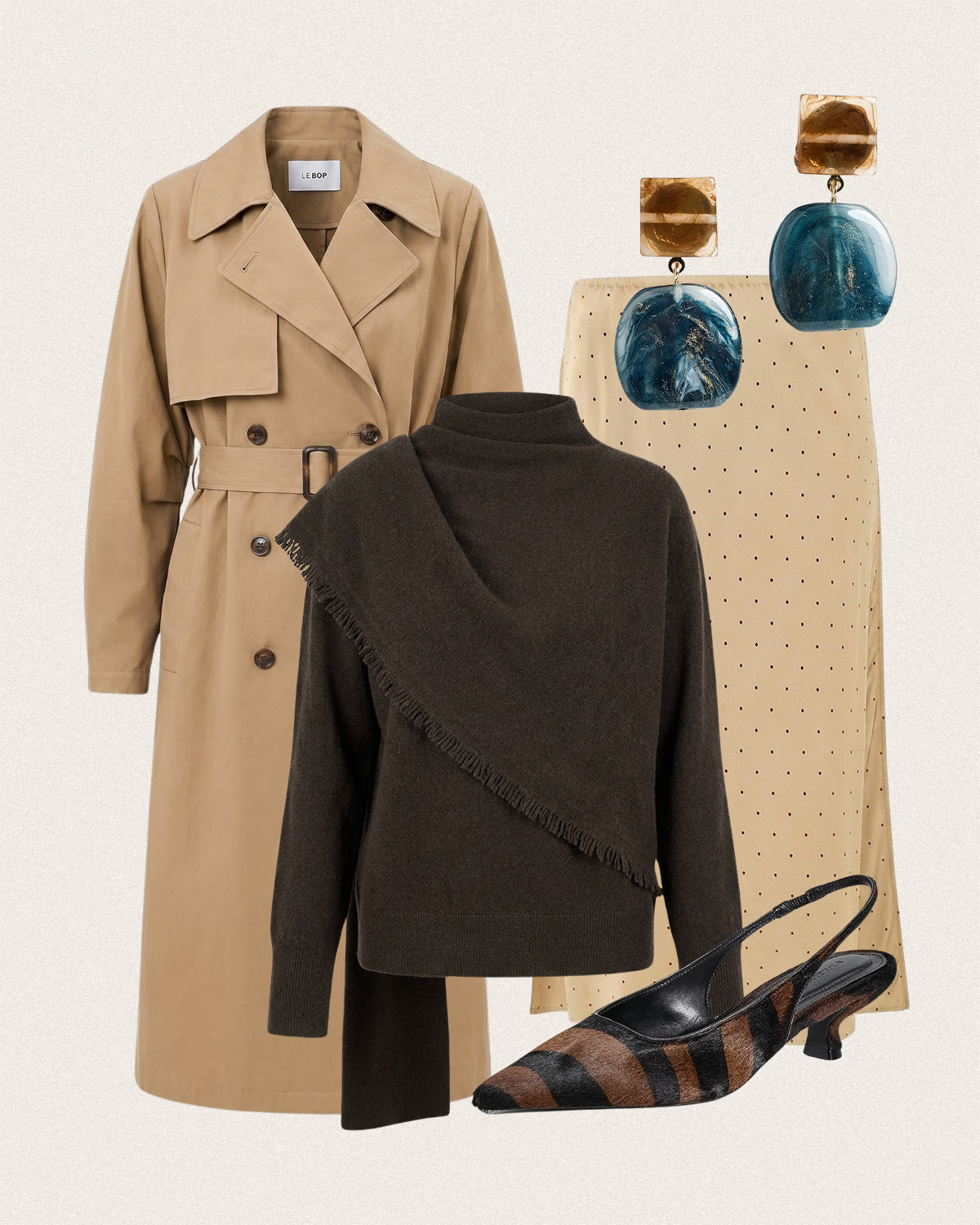 Outfit collage with Shopbop clothing and accessories.