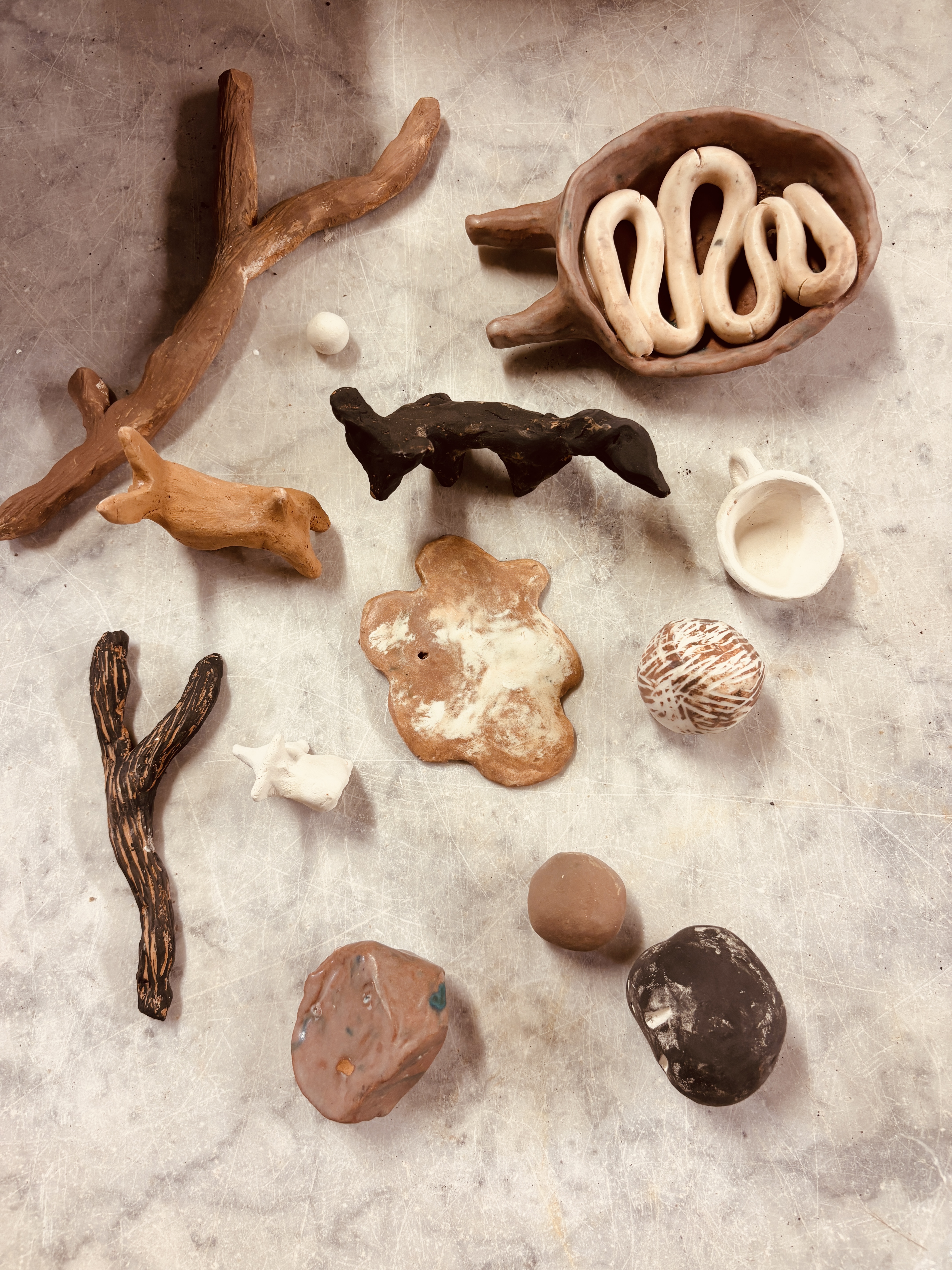 Arianna Lelli Mami ceramic sculptures on view at Oxilia Gallery in Milan