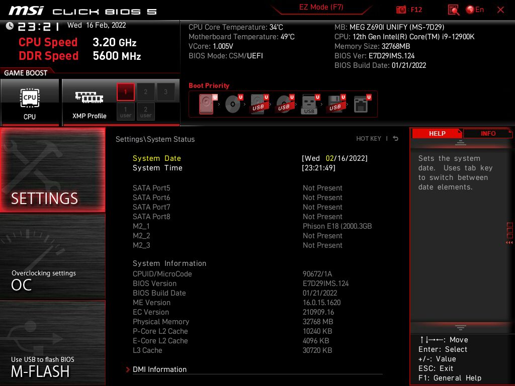 MSI MEG Z690I Unify