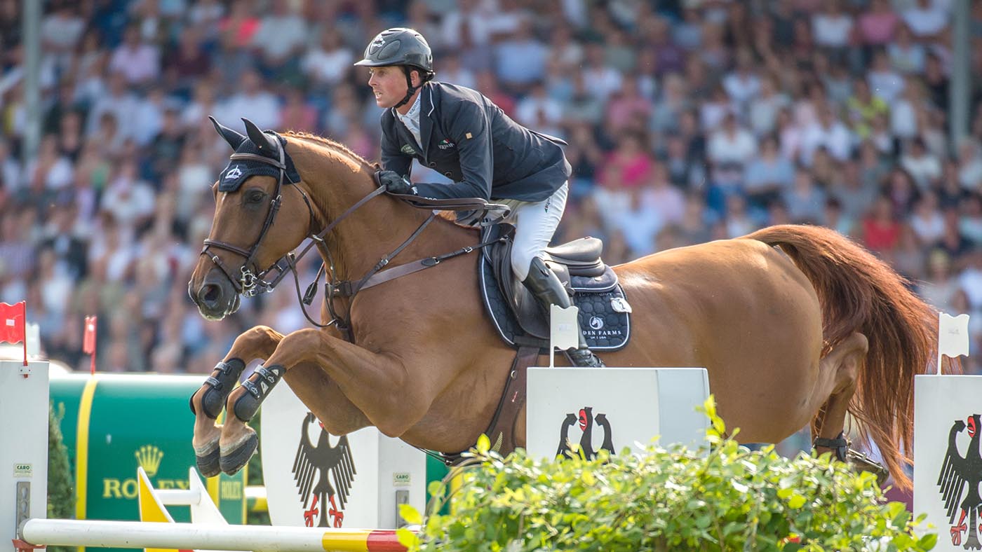 Ben MAHER riding Explosion W GBR 3rd in the Rolex Grand Prix Showjumping during the Aachen CHIO in Aachen in Germany between 18 - 21st July 2019