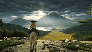 A screenshot of the landscape of Ghost of Yotei