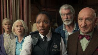 Celia Imrie, Helen Mirren, Naomi Ackie, Pierce Brosnan, Sir Ben Kingsley, looking forward in The Thursday Murder Club