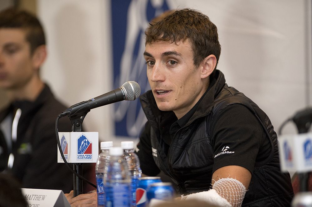 Matthew Busche was a late addition to the start list for Trek as he is still suffering from injuries sustained in a recent crash