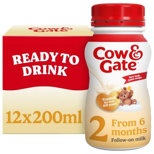 Cow & Gate Liquid Formula, 6&ndash;12 Months (x12 200ml)