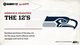 Madden NFL 22 seahawks home advantage