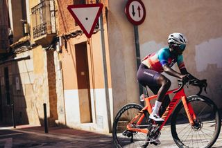 Selam Gerefiel at Setmana Valenciana racing with Canyon-SRAM Generation