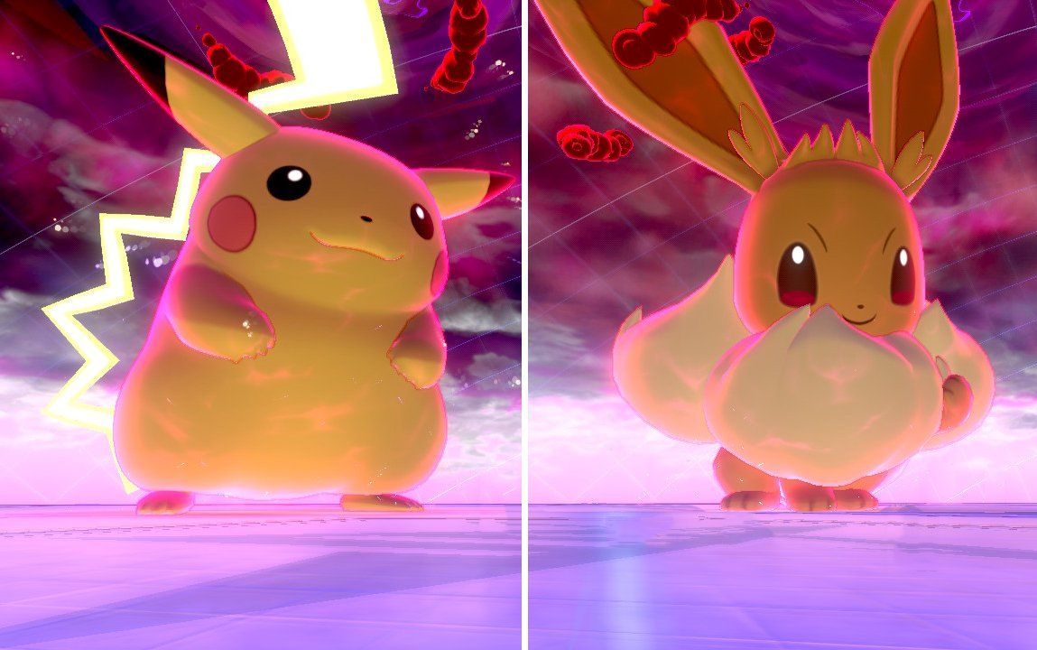 Gigantamax Pikachu and Eevee Pokemon Sword and Shield