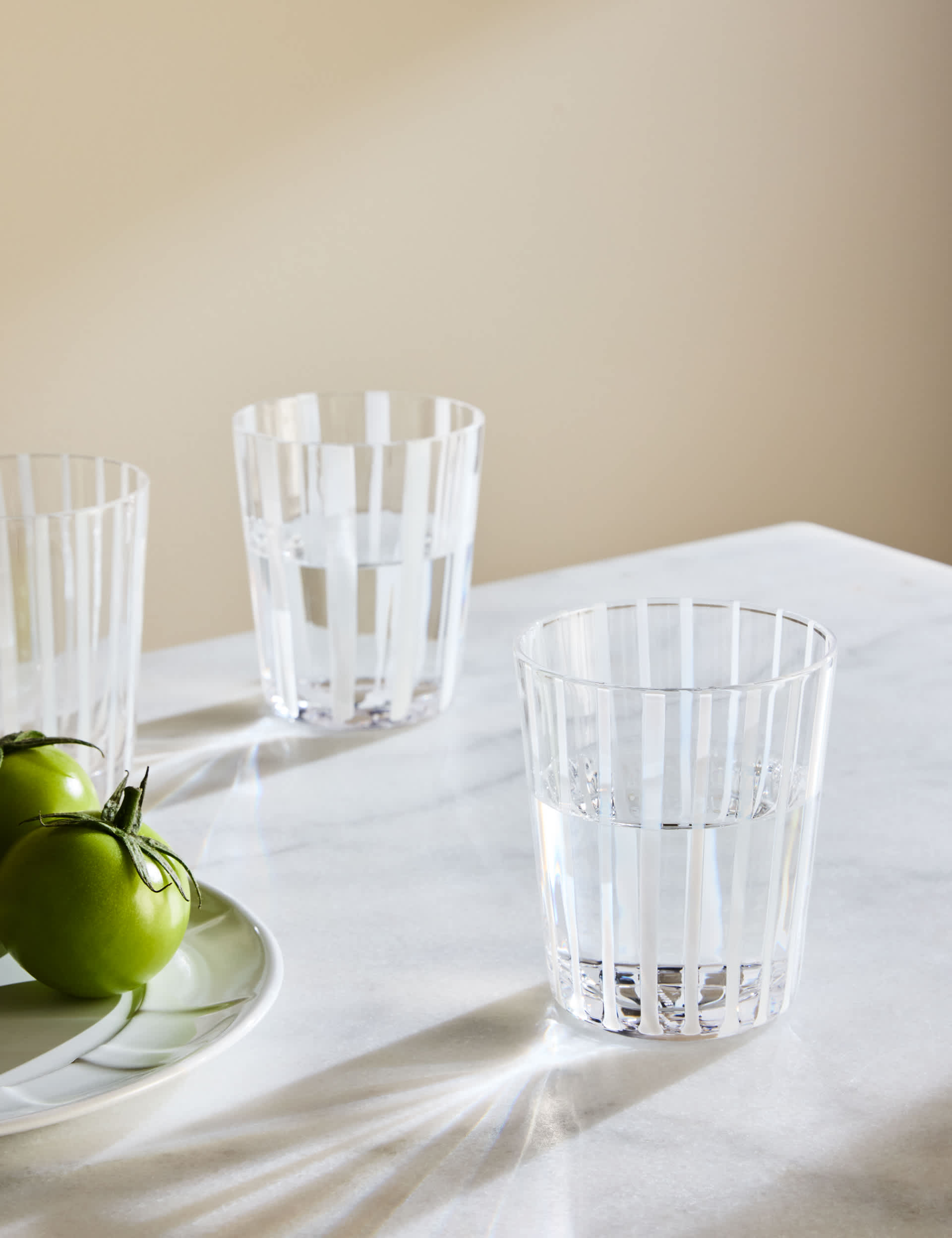 Set of 4 Striped Tumblers