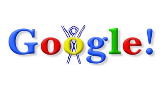 The first Google doodle