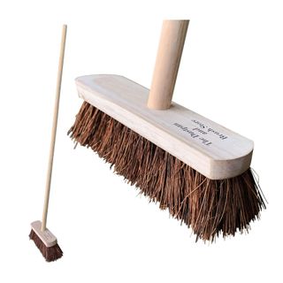 10” Garden Broom Outdoor with Wooden Handle