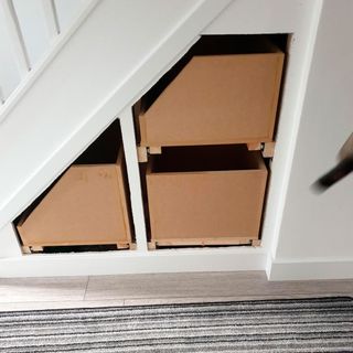 under staircase storage drawers