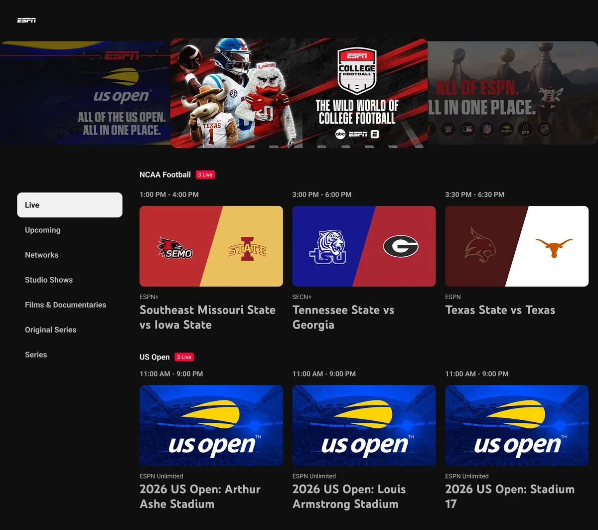 ESPN Unlimited on YouTube TV