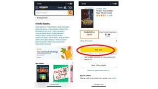 Steps for buying a book on Amazon. Find the book of your choice, and then press buy now