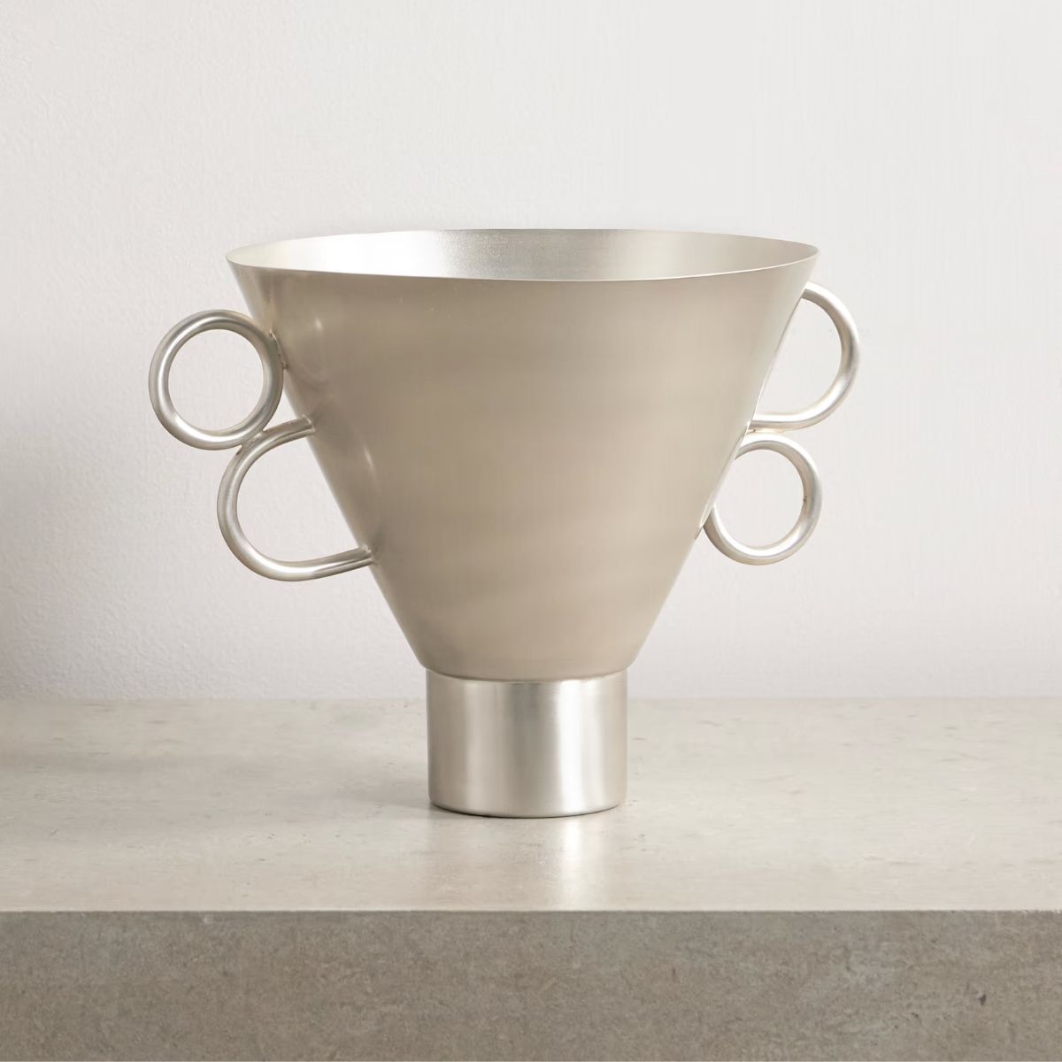 silver plated vase