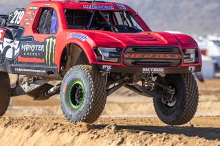 Terrible Herbst Motorsports truck on a dirt race track