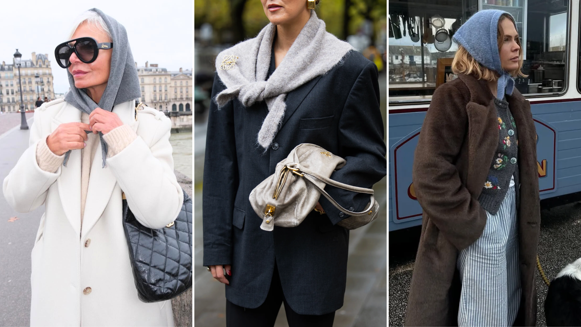 @greceghanem&nbsp;, Getty Images, @Jessie Bush wear triangle scarves