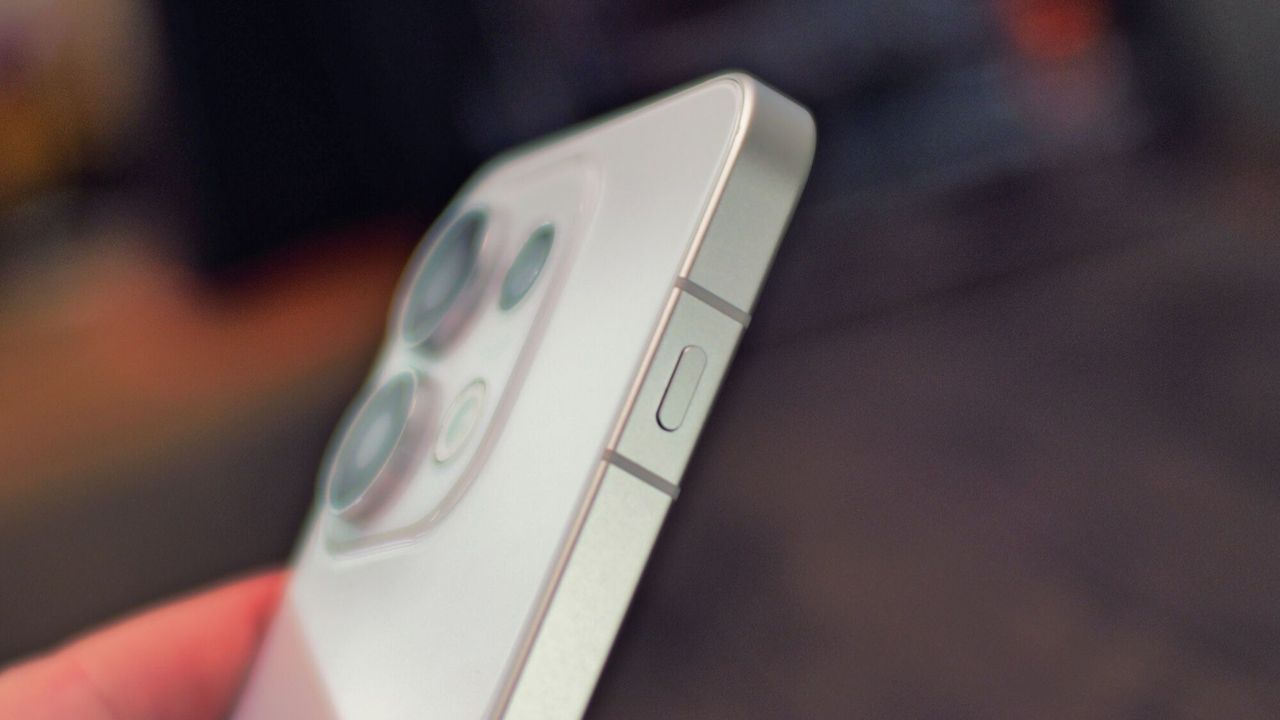 Oppo Reno 16 Pro smartphone in silver
