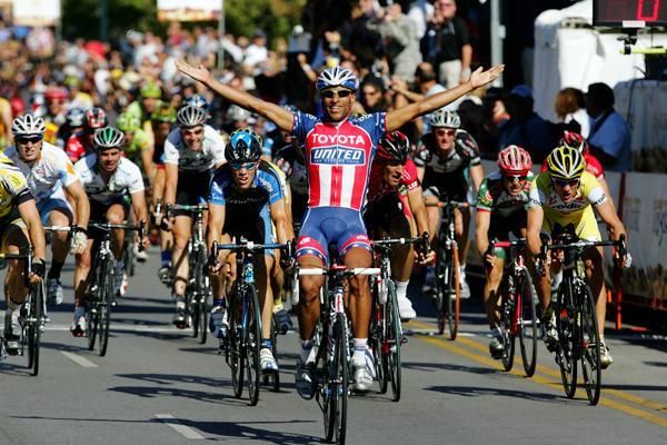 Ivan Dominguez won the first stage of the inaugural Tour of Missouri in 2007 in Kansas City.