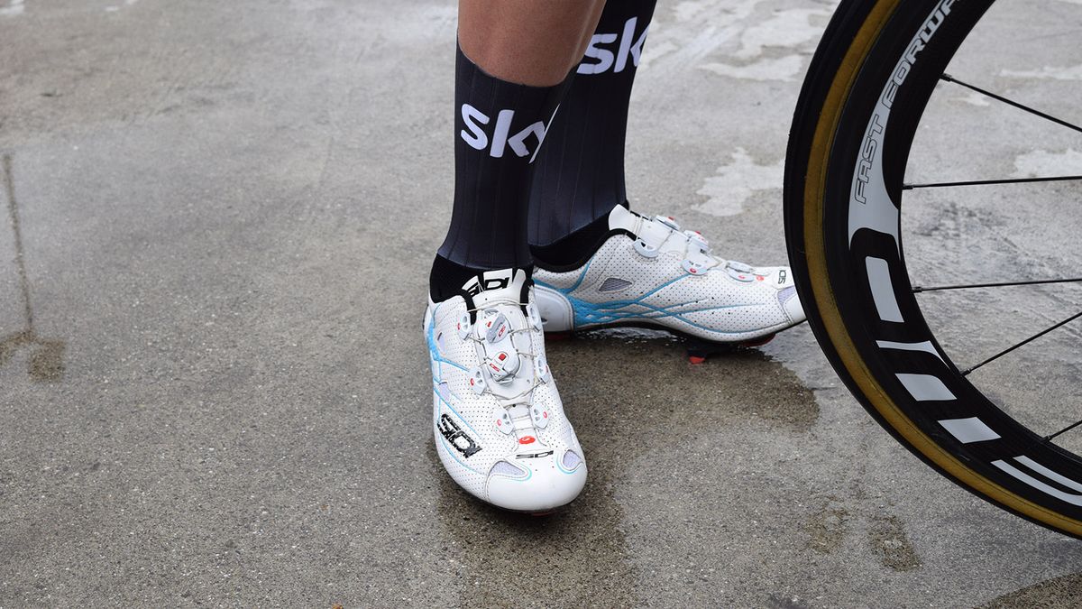 Team Sky youngster Pavel Sivakov wore aero socks for several road stages