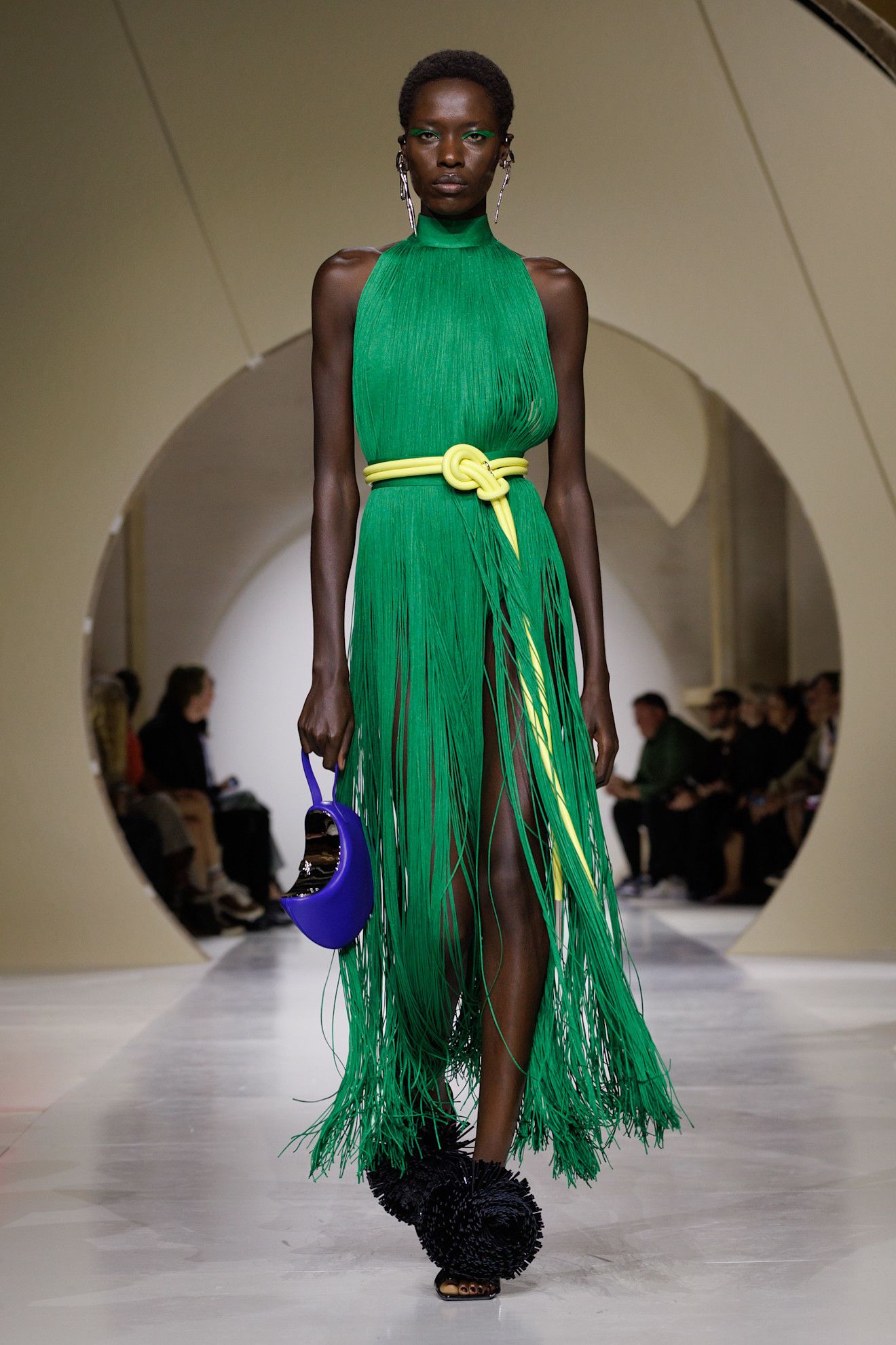 a model walks the givenchy runway.