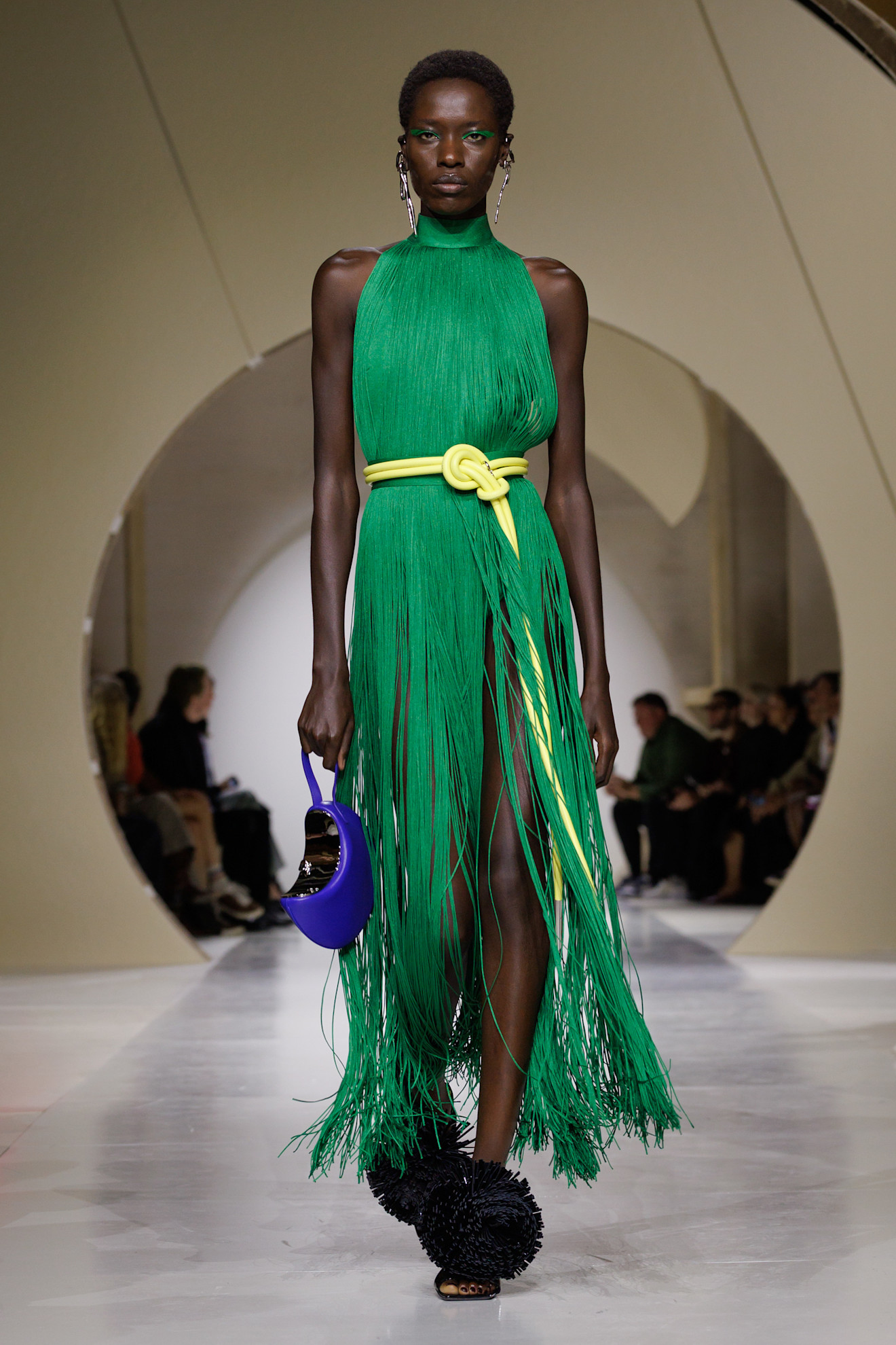 a model walks the givenchy runway.
