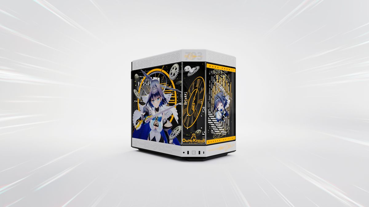 iBUYPOWER&#039;s Ouro Kronii PC case.