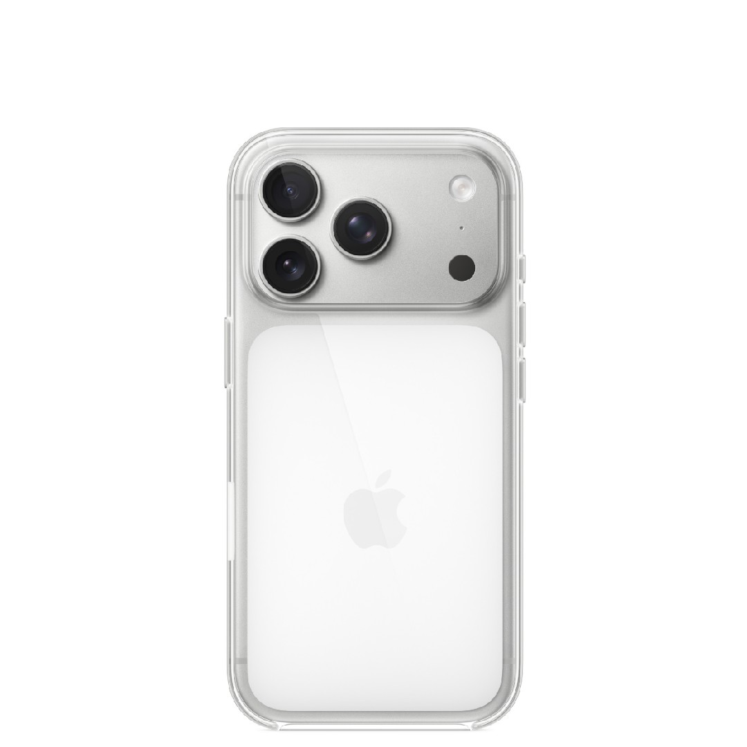 Product shot of the Apple iPhone 17 Pro Clear Case with MagSafe