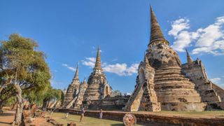 Ancient capital Ayutthaya in Thailand is being selectively scanned.