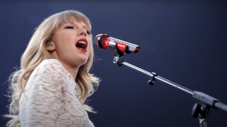 Taylor Swift on tour in Red music video