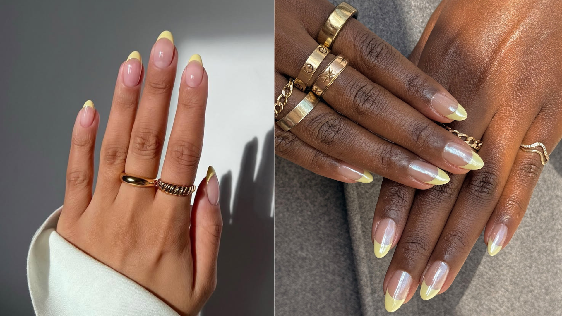 Sunny French nails.