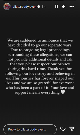 The Love is Blind couple released a shared statement on Instagram