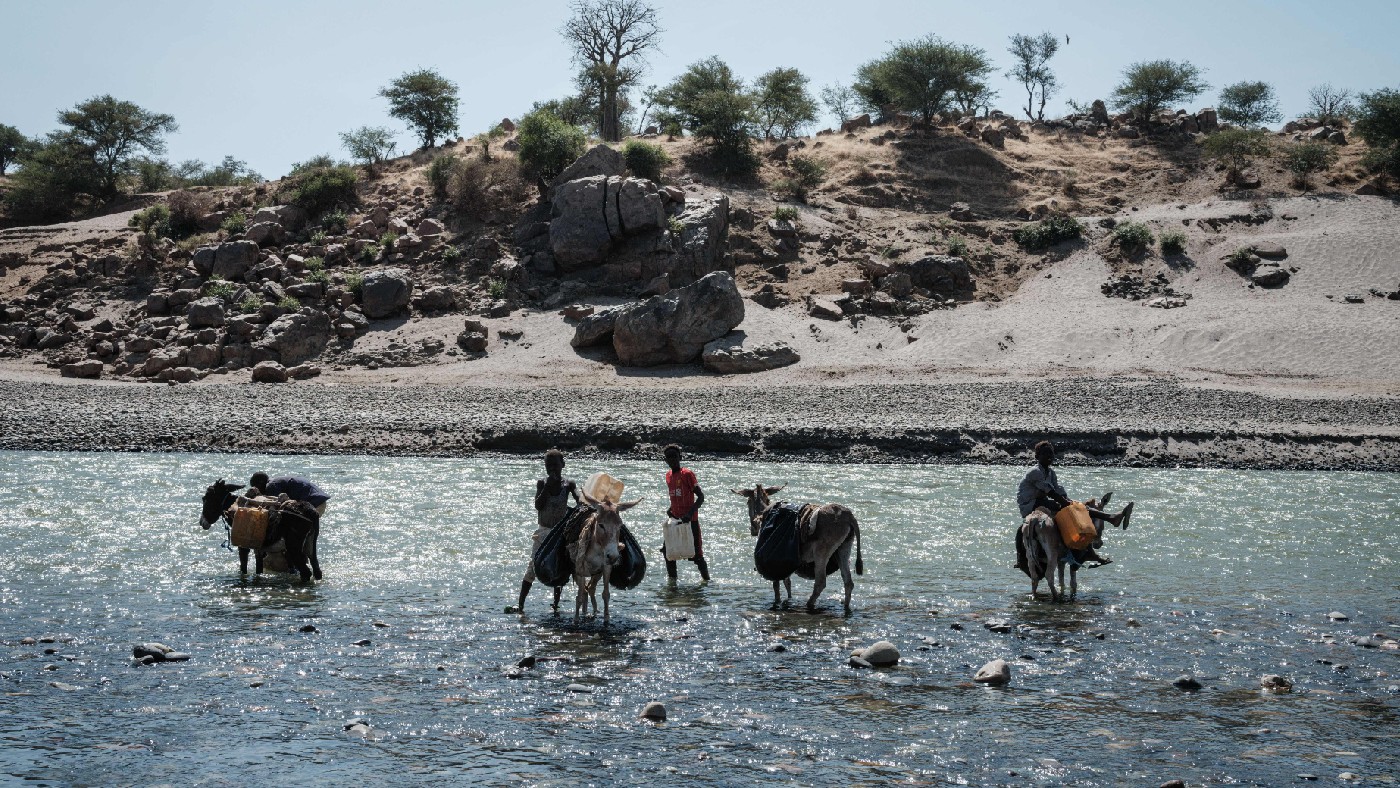 River used by refugees to cross into Sudan