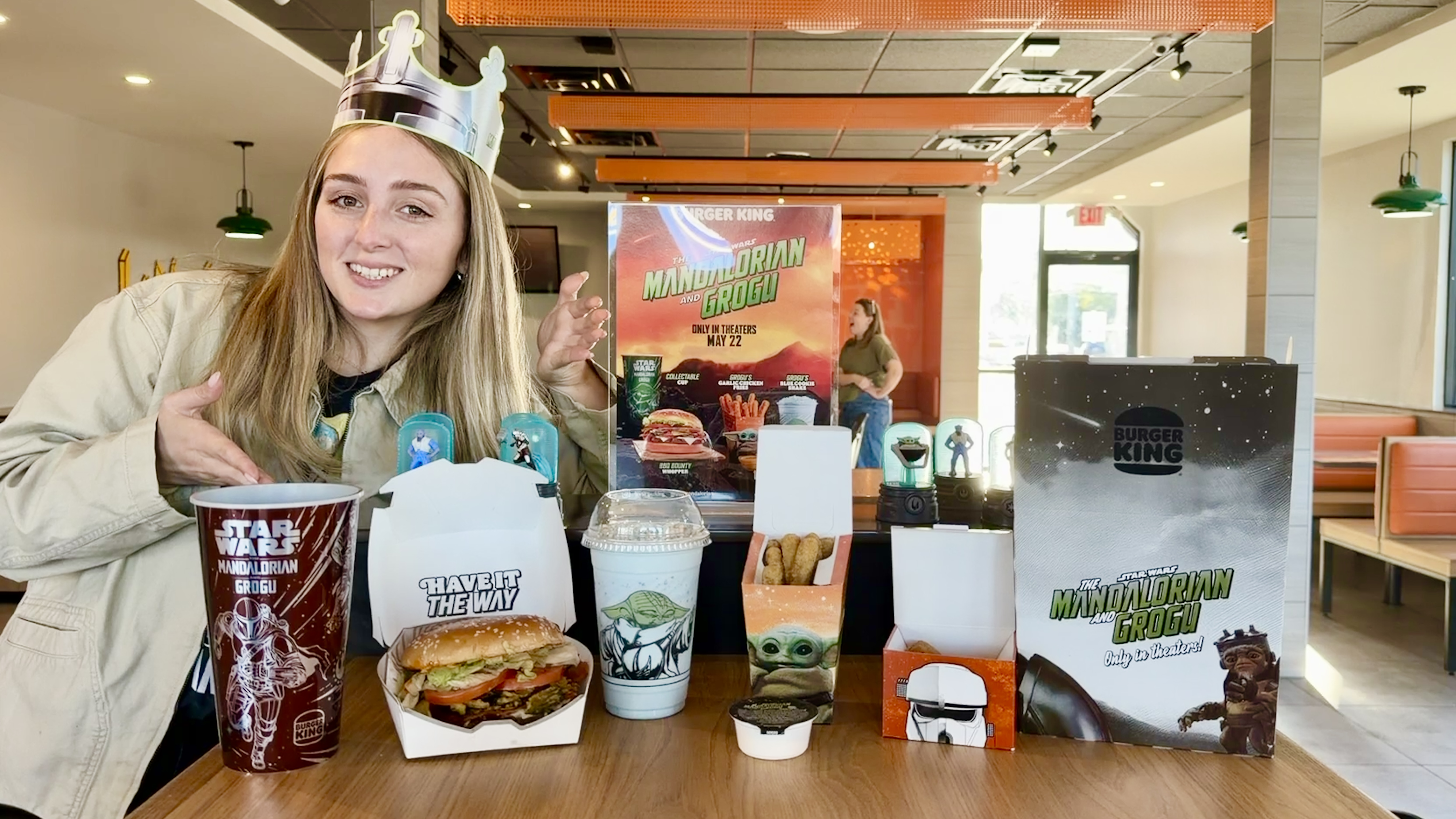 Burger King's The Mandalorian and Grogu entire menu on table
