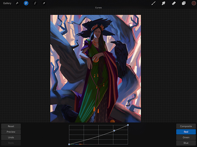 Procreate tutorial: dramatic female figure