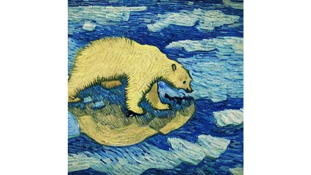 AI-generated art responding to the climate crisis