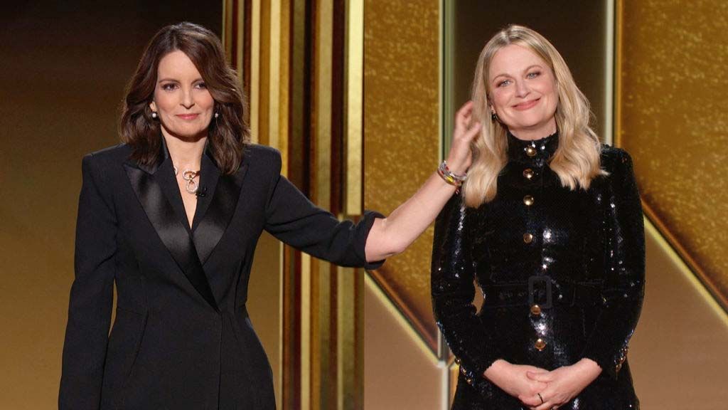 Tina Fey and Amy Poehler at 2021 Golden Globes