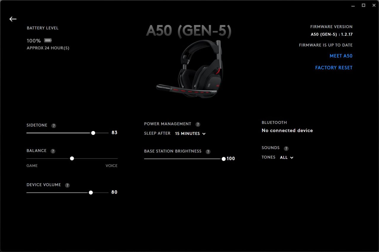 Astro A50 (Gen 5) Logitech G Hub