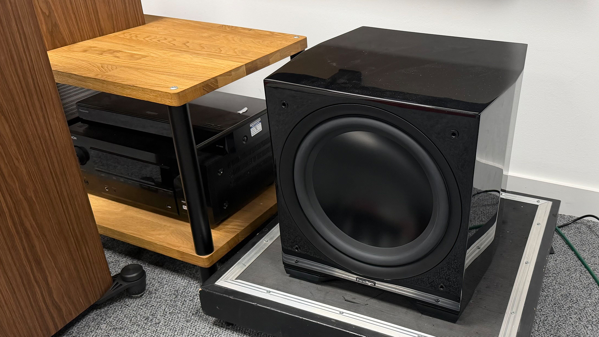 A photograph of a speaker from the Paradigm Premier v2 5.1 package