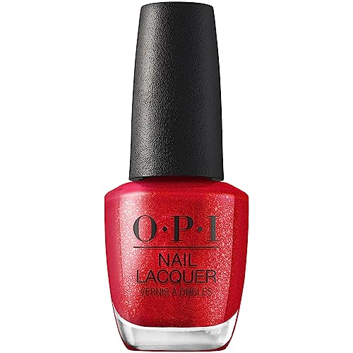 Opi Nail Lacquer Kiss My Aries | Opaque Bright Red Shimmer Nail Polish