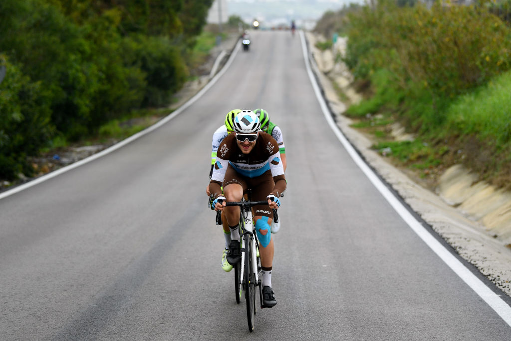 GRAZALEMA SPAIN FEBRUARY 19 Alexis Gougeard of France and Team Ag2R La Mondiale during the 66th Vuelta a Andaluca Ruta del Sol 2020 Stage 1 a 1738km stage from Alhaurn de la Torre to Grazalema 911m VCANDALUCIA UCIProSeries on February 19 2020 in Grazalema Spain Photo by David RamosGetty Images