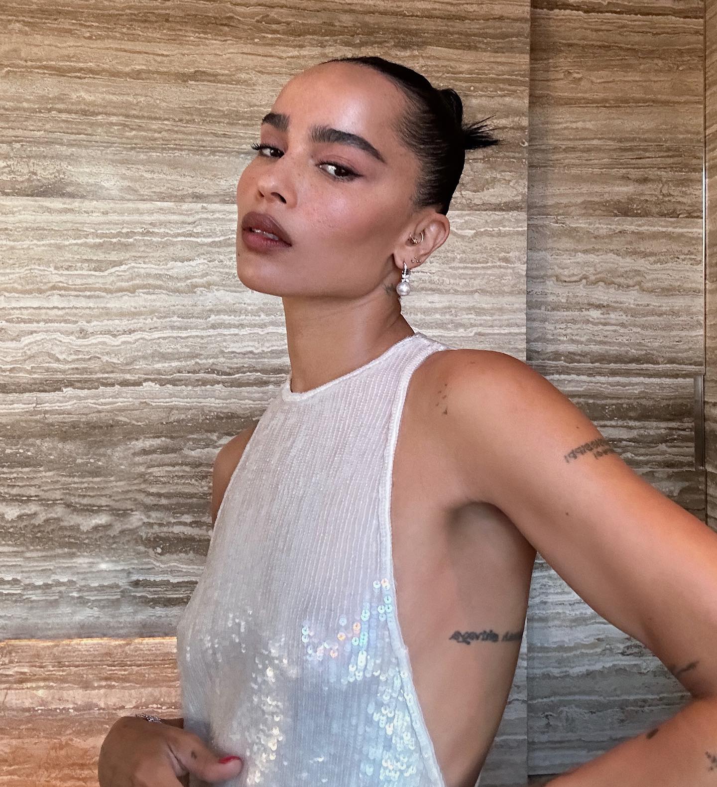 Zoe Kravitz blurred lips