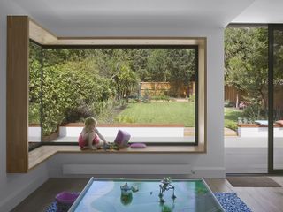 slimline fixed aluminium windows in a modern home