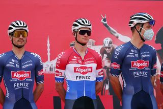 UAE Tour 2021 - 3th Edition - 1st stage Al Dhafra Castle - Al Mirfa 176 km - 21/02/2021 - Mathieu Van Der Poel (NED - Alpecin-Fenix) - photo Luca Bettini/BettiniPhotoÂ©2021